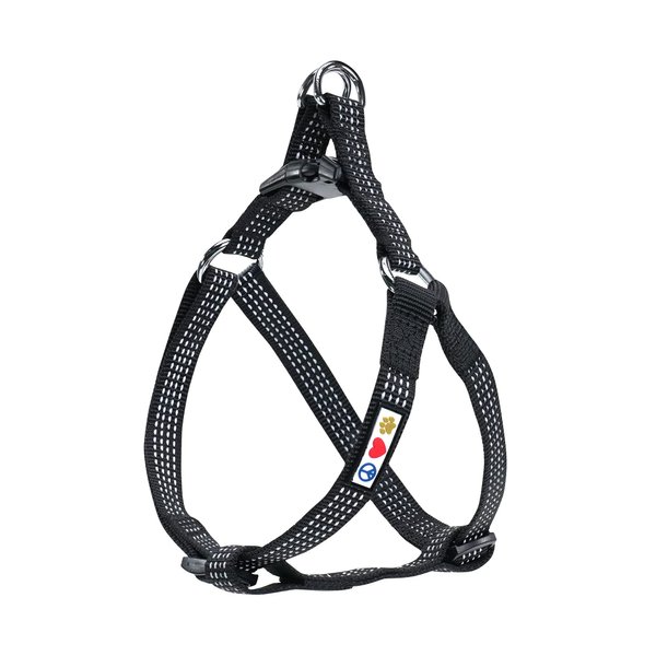 Pawtitas Extra Small Dog Harness Black Dog Harness Step in from a Senior Dog to a Puppy Harness Adjustable Reflective Dog Harness XS Reflective Dog Vest