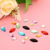 PATIKIL Marquise Gems, 100 Pcs 15x7mm Acrylic Rhinestones Flat Back Navette Horse Eye Crystal Gems for Jewelry Making DIY Craft, Black