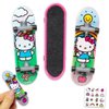 Hello Kitty Fingerboard Toy Set - 3 Pc Bundle with Hello Kitty Finger Skateboard for Kids, Hello Kitty Stickers, and More | Hello Kitty Party Favors