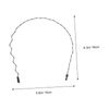 Beatifufu 6-Pack Simple Design Wavy Hair Hoop Headband - Stylish Metal Hair Accessories - Non-Slip Hairband for Men & Women - Perfect for Sports - Yoga - Workouts - Hair Clips Included - Elegant