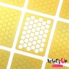 Whats Up Nails - Honeycomb Nail Vinyl Stencils for Nail Art Design (1 Sheet, 12 Stencils)