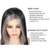 Baruisi Long Black Grey Wig Silky Straight Synthetic Heat Resistant Side Bangs Halloween Costume Hair Wigs for Women