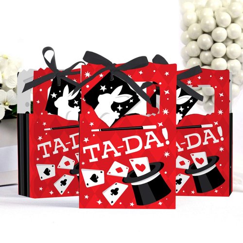 Big Dot of Happiness Ta-Da, Magic Show - Magical Birthday Party Favor Boxes - Set of 12