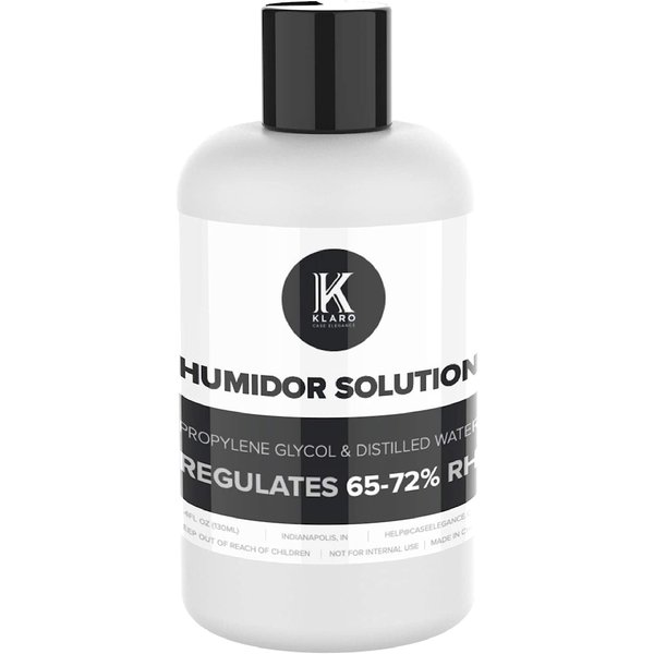 CASE ELEGANCE Klaro Humidor Solution Single Bottle - Regular Solution for Summer Months/Humid Climate 250ml - Klaro by Case Elegance