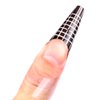Beauty Leader 500 Pcs/Roll Nail Form Stickers Clear Nail Art Guide Form Acrylic UV Gel Tips Extension (B-Black)