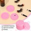 100 Pcs False Eyelashes Glue Holders, False Lash Glue Holder Lash Tray Holder Glue Rings Lash Trays Disposable Lash Pads Lash Glue Tray Glue Rings for Eyelash Extensions Pallet Pads