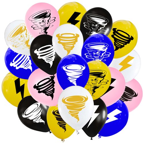 ATSMOICY 50 Pieces Tornado Balloon Weather Themed Baby Shower Birthday Party Supplies Decorations Favors Balloon