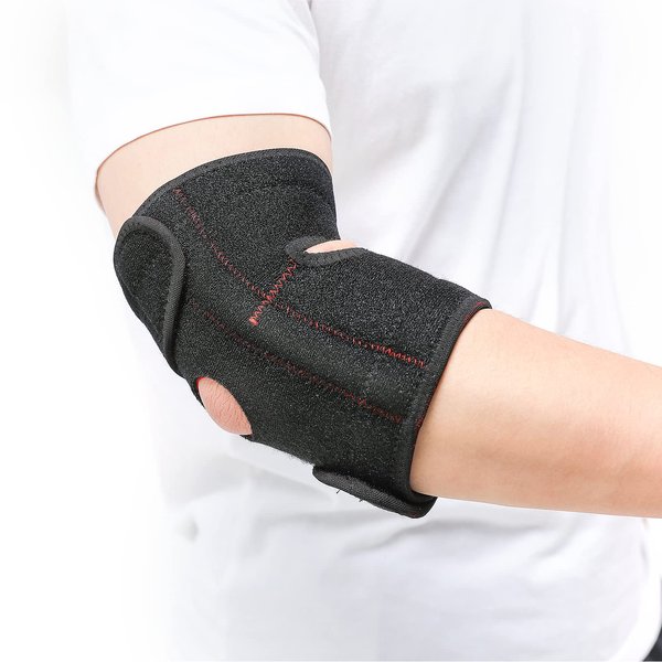 Solmyr Elbow Brace, Tennis Elbow Support Brace, Elbow Strap for Tendinitis, Sprained Elbows, Golfer's Elbow, Adjustable Elbow Strap with Dual-Spring Stabilizer,Provides Support and Relieve Pain,Unisex