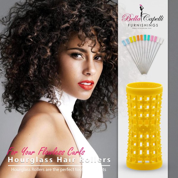 Orange Hourglass Hair Rollers 22mm/0.87in – Pack of 12
