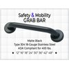 Matte Black 12" Grab Bar for Bathroom Shower Toilet - ADA Safety Rail/304 Stainless Steel/Knurled