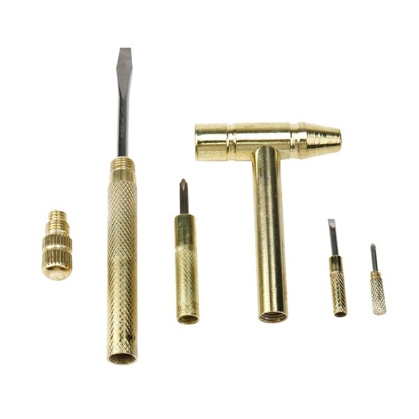 Faotup 1Pcs Mini Iron Hammer Gold 5 in 1 Metal Hammer with Screwdrivers Inside Multifunction Hammer Tool for Repair Phones, Watches, Glasses