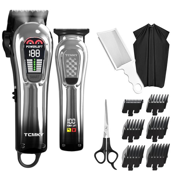 TCMKY Professional Hair Clippers for Men and Hair Trimmers Set Cordless Hair Clippers Barber Clippers Set Mens Cordless Hair Clippers for Barbers Haircut Kit