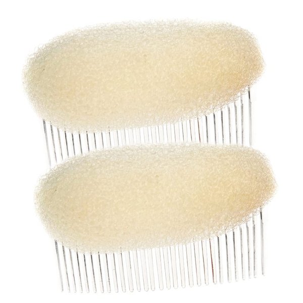 2Pcs Charming Bump It Up Volume Inserts Sponge Styling Insert Do Beehive Hair Styler Bun Maker Tool Hair Base Hair Comb Hair Styling Accessories