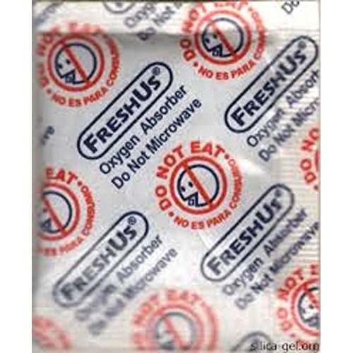 500cc Oxygen Absorbers - Packs of (10) Scavengers (100) (Full Case, 1000 Total Absorbers)