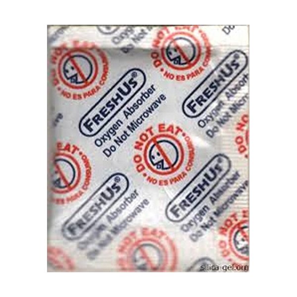 500cc Oxygen Absorbers - Packs of (10) Scavengers (100) (Full Case, 1000 Total Absorbers)