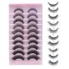 Wffenhefragrance Multipack False Eyelashes| Lengthening Wisps in 10 Assorted Lengths | Natural to Dramatic Styles | Easy to Apply & Reusable |Suitable for Makeup Enthusiasts