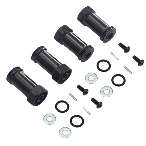 Vgoohobby Aluminum 12mm Wheel Hex Hub Adapters 25mm/30mm Extension Longer Combiner Compatible with Traxxas Slash 4x4 HQ 727 1/10 RC Car (25mm)