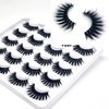 False Eyelashes 3D Faux Mink Lashes Pack Dramatic Fluffy Thick Volume Full Cross Soft Reusable Handmade Fake Eyelashes 10 Pairs Pack by Lifernilash (LFN5D05)