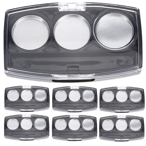 10Pcs Empty Magnetic Eyeshadow Palette Empty Eyeshadow Pans Containers Eyeshadow Palettes 3 Grids Makeup Pans Cosmetic Pans Eyeshadow Makeup Containers for Women Girls