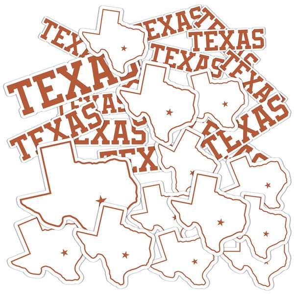 Desert Cactus University of Texas Longhorns UT Austin Stickers Vinyl Decals Laptop Water Bottle Car Scrapbook T1 (Type 1-1)