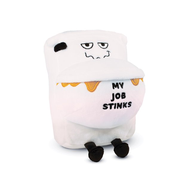Punchkins Toilet Plushie, Funny Meme Gag Gift, Comical Plush Collectible, Stocking Stuffer Present, Great for Emotional Support, Fun Desk Accessory, Weighted Base for Display