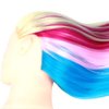 Mannequin Head Manikin Hair Hairdresser Training Head Cosmetology Doll Head (Table Clamp Stand Included) (29" Synthetic Hair, Blonde Red Pink Blue)