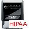 Red Ink Self-Inking Hipaa Stamp, Ideal for Practice Managers - Efficient Insurance Stamp, Durable and Easy to Use, 1/2 x 1-1/2 Size - Ideal for Medical Office Use, HIPAA Compliant, Red Ink