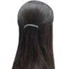 Set of 6 Crystal Barrettes 2 each of 3 Styles Crystal White on Black Trim-3-2NM2Bfa3