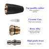 Xiny Tool 4000 PSI Rotating Turbo Nozzle Set, 1/4 Inch Rotating Turbo Nozzle for Pressure Washer with 5 Nozzle Tips, Orifice 3.0