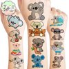 Koala Temporary Tattoos Birthday Party Supplies Decorations 96PCS Cute Tattoos Stickers Party Favors Kids Gifts Girls Boys Classroom School Prizes Themed