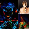 6 Pcs Glow in the Dark Face Body Paint,Blacklight Neon Face & Body Paints,Easily Cleanable Face & Body Paint Set Neon Body Makeup Glow in the Dark Party Supplies