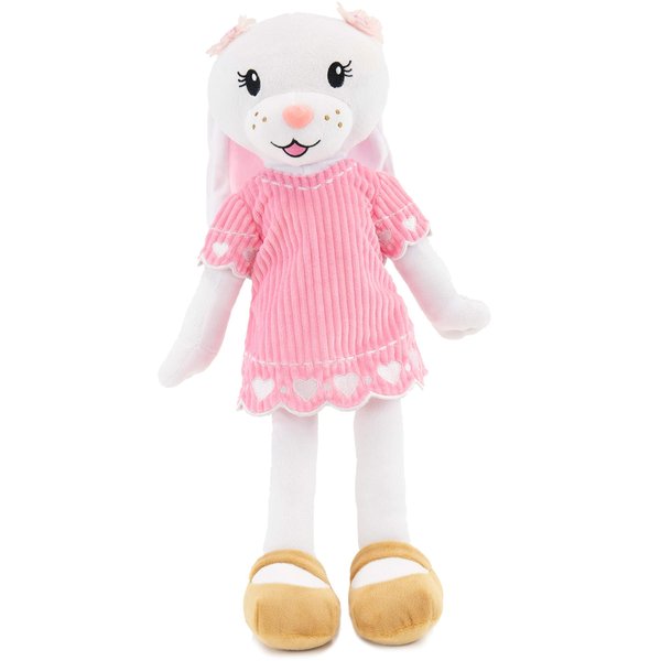 Plushible Soft Baby Doll Bunny - 18 Inch Rag Dolls for Girls, Infants & Babies - My First Plush for 1 Year Old - 2 Clothing Sets - Girl Toys - Plush Baby Doll - Rag Doll Bunny - Rag Dolls Toddlers