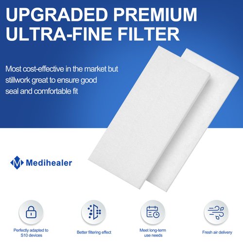 90-Pack Air Filters for AirSense 11 CPAP Machine – Compatible Disposable Dust Filter Pads for Better Airflow, Easy-to-Replace Filter Replacements,Great Value CPAP Supplies by Medihealer.