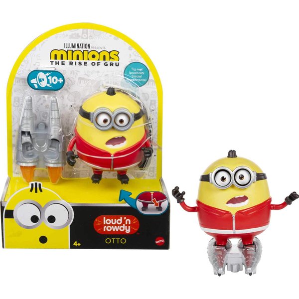 Minions toys Loud 'n Rowdy Otto Talking Action Figure with Kung Fu Rocket Skates Toy, Kids Gift Ages 4 Years & Older