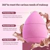 BEAKEY Latex Free Makeup Sponge Set of 6, Super Soft and High-definition Blender Beauty Sponge for Liquid, Cream and Powder, Pink Makeup Gifts