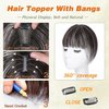 Hair Toppers For Women Real Human Hair 3D French Bangs Hair Clip(6 * 8) 360° Cover Clip In Bangs Real Human Hair Mocha Brown 100% Human Hair Toppers For Women