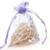 Zhiheng 100pcs Organza Wedding Party Gift Bags Butterfly Drawstring Pouches Jewelry Gift Bags Christmas Party Gift Favor Bags (4"x6", Purple)