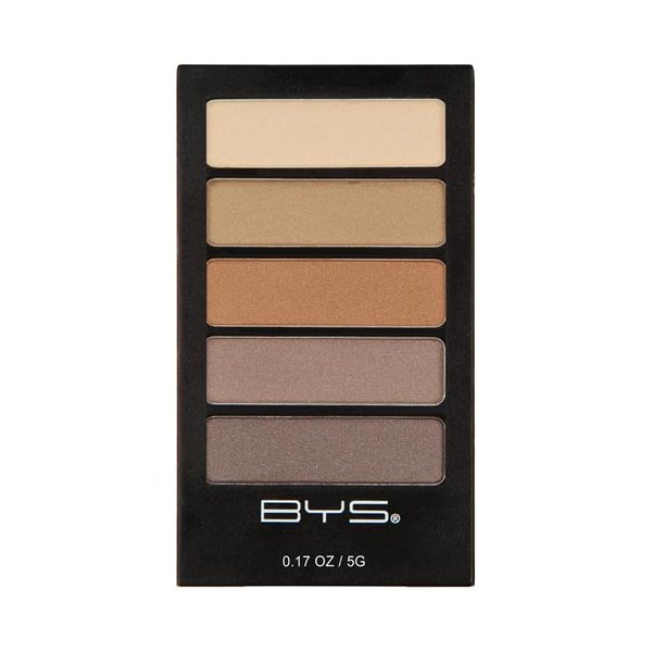 BYS Women's 5-Piece Eye Shadow Palette, Natural Delight Eye Pigments