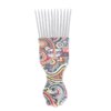 Professional Stainless Steel Hair Pick Comb for Afro Hair Styling - Hair Comb for Women and Men (Waist flower K2)