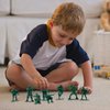 Wankko 2-Inch Plastic Army Men Action Figures, 10 Unique Sculpts, Pack of 100 (Green)