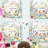 96PCS Wildflower Baby Shower Plates and Napkins Party Supplies A Little Wildflower Is On The Way Party Decorations Wildflower Disposable Tableware Set Serve 24 Guests