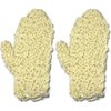 2 PACK 100% Natural Exfoliating Sisal Fiber Loofah Glove Mitt Mitten - Bath Sponge Scrubber Remove Dead Skin - Great for Skin Care in the Bath - Spa or Shower For Human or Pets