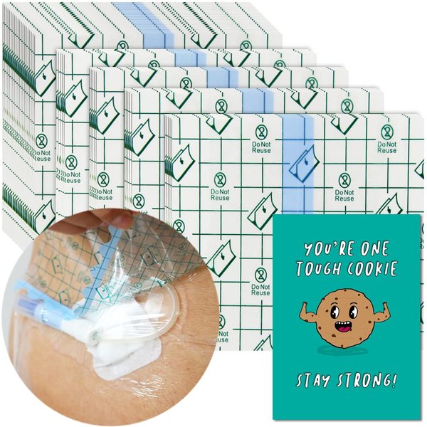 Waterproof Stretch Adhesive Bandage PD Dialysis Catheter Shower Cover Wound Shields for Picc Line Chest Peritoneal Chemo Port Transparent Film Bathing Water Barrier Protector, 6"x6"(Pack of 50)