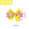 2PCS Bunny Hair Bow Clips Barrettes Cute Rabbit Hair Alligator Clips Yellow Pink Ribbon Hair Bow Hairpin Accessories for Kids Girls Toddlers Teens Easter Party Supplies