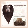 starluck Hair Toppers for Women,Hair Loss Cover with Bangs,Hair Extensions for Thinning Hair, Real Human Hair 130% Density 10inch