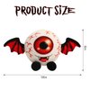 yohica Christmas Halloween Eyeball Plush Toy,9" Christmas Scary Eyeball Stuffed Animals with Bat Wings,Eyeball Plushies Gift for Kids Christmas Party Decoration