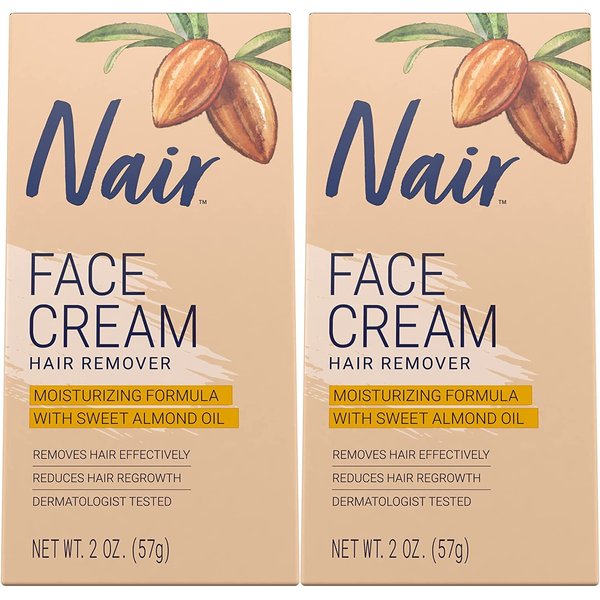 Nair Hair Remover Face Cream, 2 Oz, Pack of 2