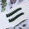 Dark Green Press on Nails Medium Short Square Nails,KXAMELIE Acrylic Nails Glue on Nails Medium Length,False Nails Press ons,Best Fake Nails for Girls Stick on Nails for Women Daily Wear in 24PCS
