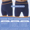 Wearever Men’s Incontinence Boxer Briefs for Bladder Control with Regular Absorbency - Reusable & Washable Leak Proof Underwear for Men (Pack of 3) (Navy) (L) (Waist 38-40)