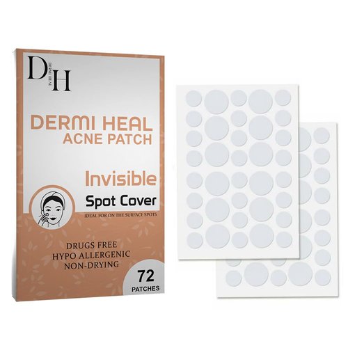 Dermi Heal Acne Patch, Hydrocolloid Acne Pimple Patch for Face, Blemish & Zit, 72 count